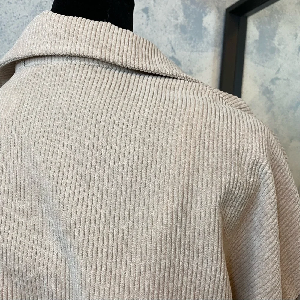 Shein Ivory Corduroy Jacket size L - Picture 6 of 10